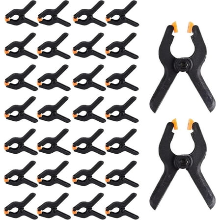 30pcs 30pcs 2.5inch Black Plastic Nylon Spring Clamps Clip Jaw Opening DIY Woodworking Tools for Sorts of Projects