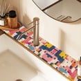 thumbnail image 2 of Yayeee Faucet Mat for Kitchen Sink 30" Diatomite Long Splash Guard Pad, Art Geometric, 2 of 7