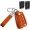 Brown, variant on Leather Key Fob Cover for VW Tiguan 2019 Golf GTI Polo Skoda Octavia for Audi A1 Sportback 2021 Key Keyless Full Protection 3 Button Key Case with Keychain