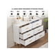 thumbnail image 5 of Qinaqin 6 Cajón Blanco/Negro Dresser Para Bedroom Con Gold Handles Moderno Wood Wide Drawers Largo Chest De Living Room Hallway Entryway, 5 of 6