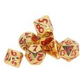 thumbnail image 3 of Polyhedral Dices, Sturdy Metal Dices Set Definite Number 7pcs Readability Different Shapes For Any Surfaces ANGGREK Otros, 3 of 8