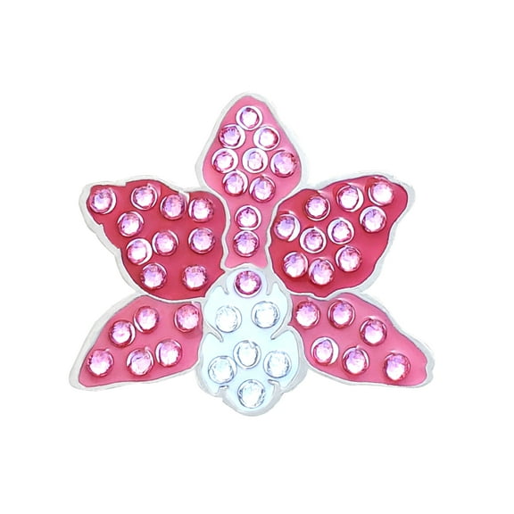 Navika Swarovski Crystal Golf Ball Marker & Hat Clip - Orchid