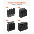 thumbnail image 6 of Wooden Mail Sorter with 24 Adjustable Compartments,Office Mail Organizer for Files and Documents,Grey MDF Storage for Home Classroom Use, 6 of 12