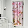 thumbnail image 2 of Waterproof Pioneer Shower Curtain 36x72 Inch Polyester Unique Colorful Floral Shower Curtain for Bathroom Hotel Home Decor with 7 Plastic Hooks, 2 of 5