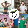 thumbnail image 6 of vlrwzc Simulated Food Hair Hoop Funny Kawaii Fruit Vegetable Headwear Novelty Cucumber Fancy Dress Hair Bands for Halloween Party, 6 of 7