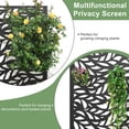 thumbnail image 4 of MAYEERTY Outdoor Black Metal Planter Box with Trellis for Climbing Plants, Raised Garden Bed, Flowing Leaf Pattern,24×11×47", 4 of 11