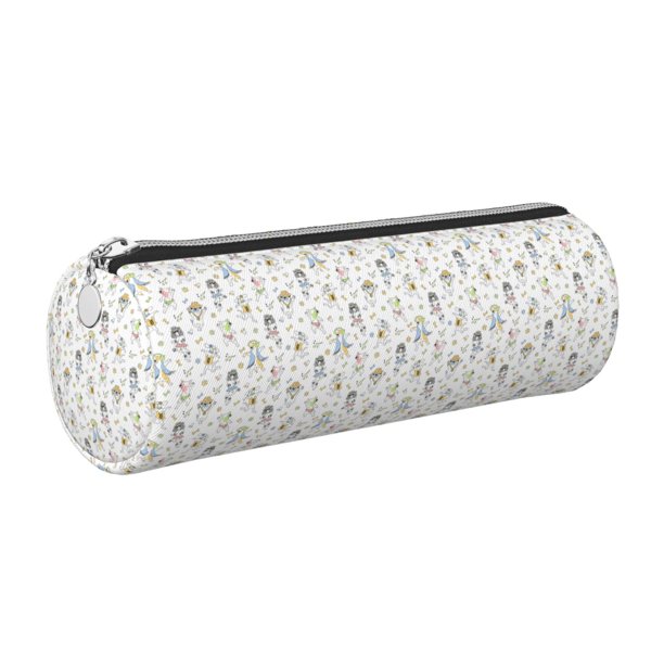 Disketp Dancing Dogs Estuche Organizador de Lápices de Cuero, Estuche de Oficina con Cremallera para Bolígrafo y Lápiz