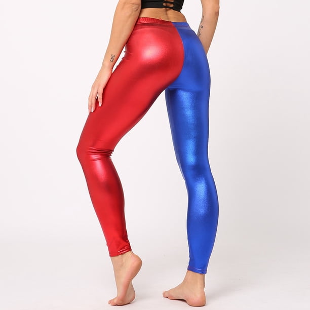WILLBEST Pantalones Casuales para Mujer, Leggings Metálicos Brillantes, Mallas Elásticas de Cuero Ajustado de Alto Brillo, Pantalones elegantes para Mujeres a La Moda. Extra Grande