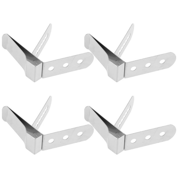 4 pinzas de acero inoxidable para termómetro, sonda de temperatura, soportes ambientales para barbacoas, ahumadores y parrillas