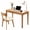 Wood, variant on Solid Wood Desk with Drawers 47" Mid Century Modern Writing Desk Home Office Study Table for Bedroom Living Room, Walnut