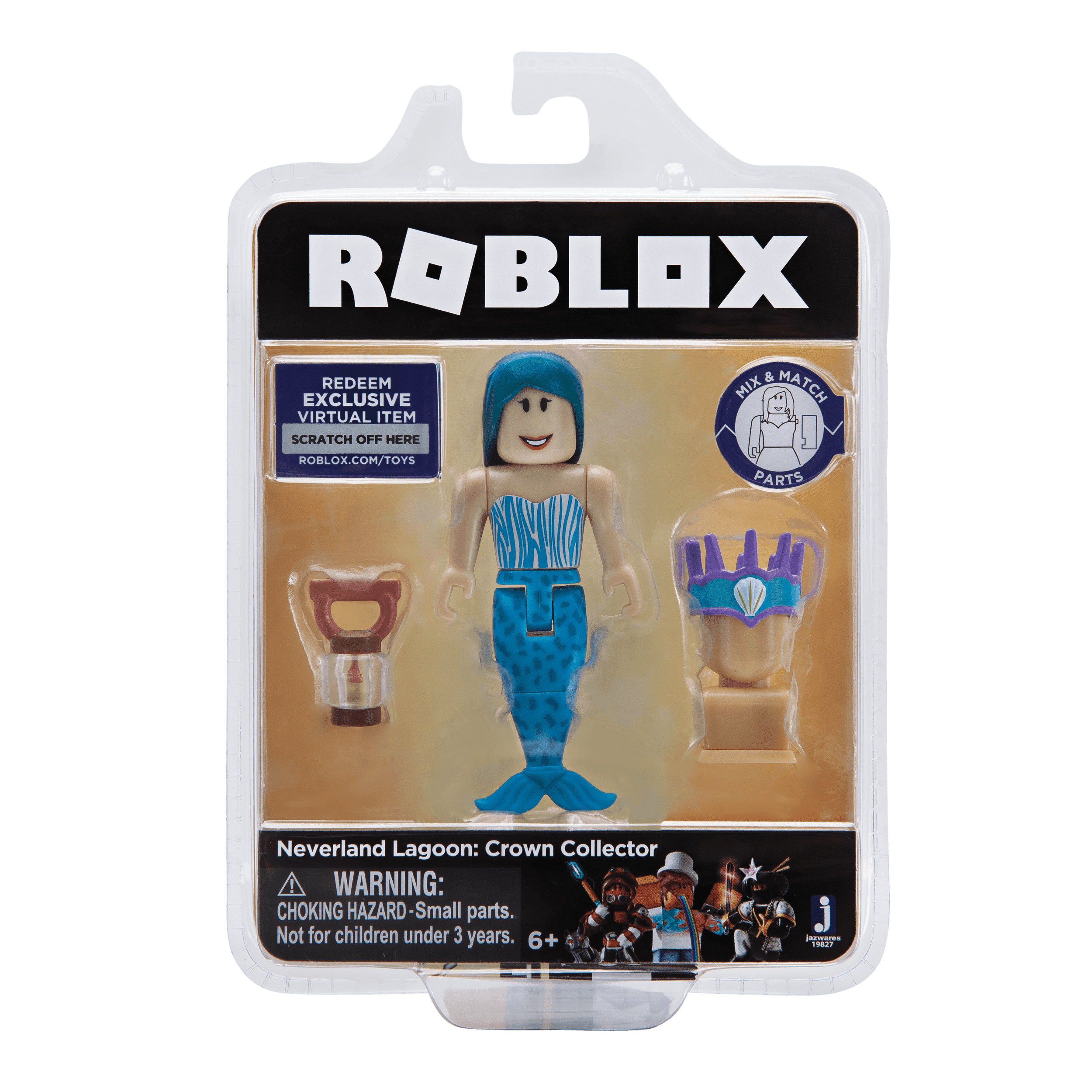 Roblox Celebrity Collection Neverland Lagoon Crown Collector Figure Pack Includes Exclusive Virtual Item Walmart Com Walmart Com - roblox leaf crown