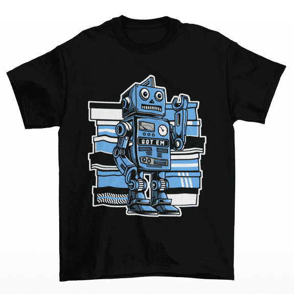 Cypher Sage Sneaker Bot University Blue Retro Sneaker Black T-Shirt