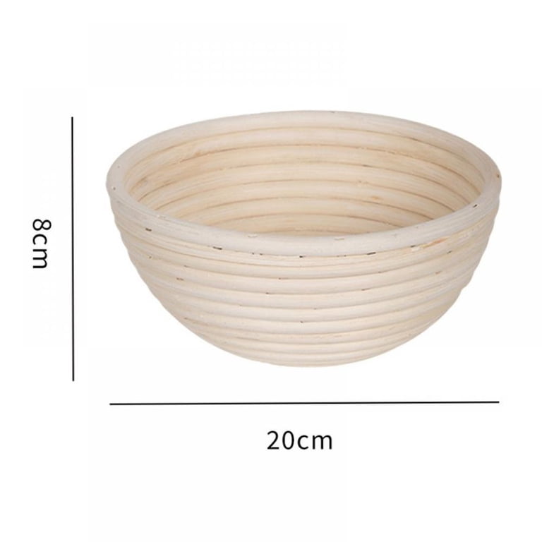 8 Inch Round Bread Proofing Basket - Rattan, Non-Stick, For Artisan Bread Baking & Dough Rising