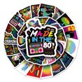 thumbnail image 2 of Pegatinas de vinilo impermeable con dibujos animados con graffitis, 54 unidades, 2 of 2