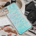thumbnail image 7 of Compatible with iPhone X Case Glitter Liquid Cute Clear Phone Case Floating Quicksand Shockproof Protective Bumper Silicone Soft TPU Case for iPhone X/iPhone Xs Star Blue YB, 7 of 7