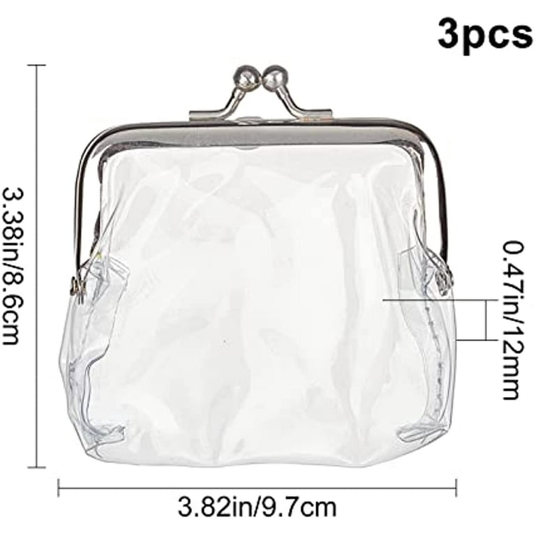 Small Coin Purses Transparent Cute Mini Money Bag Pouch Wallet Gilr PVC  Coin Holder With Key Ring Coin Purse Wallet