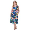 thumbnail image 3 of Womens Abstract Print Fit and Flare Dress, 3 of 5