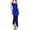 Blue, variant on Women's Sexy Satin Slit Backless Dress Casual Low Cut Suspender Slim Fit Party Club Wear