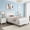 White, variant on 4 EVER WINNER Modern Black Twin Bed Frame with Diamond Tufted Headboard, Upholstered Platform Bed with Glitz Accent, Heavy-Duty Wood Slat Support, No Box Spring Needed, Tool-Free Assembly