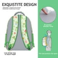 thumbnail image 5 of Cute Green Frog Print Waterproof Backpack - Stylish Lightweight Bookbag for Teens, Durable School Backpack with Breathable Mesh & Nature-Inspired Design, 5 of 5