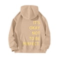 thumbnail image 2 of Women's Long Sleeved Zipperless Back IT'S OKAY NOT TO BE PERFECT. Printed Hoodie, 2 of 5