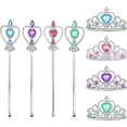 thumbnail image 1 of Corona de princesa de 4 piezas, corona de princesa, accesorios de vestir de princesa, corona para niñas, para decoraciones navideñas, juegos de rol, fiestas temáticas, 1 of 5