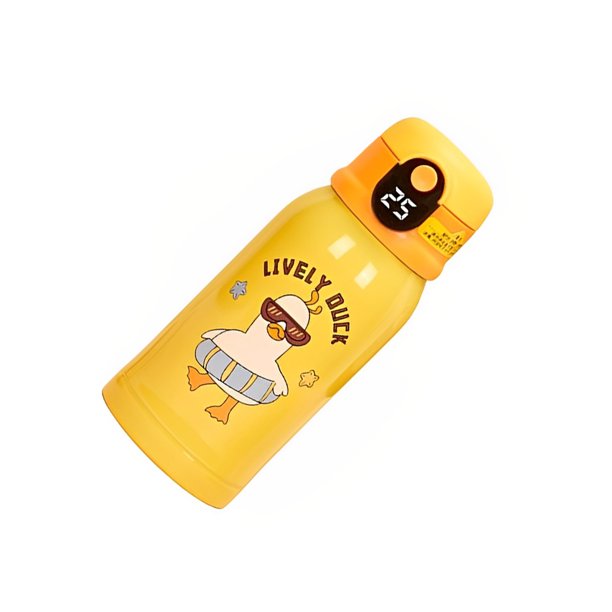 Taza termo Monstrate para niños 500ml dibujos animados a prueba de fugas Amarillo 500ml