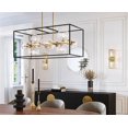 thumbnail image 4 of Possini Euro Design Fabrian Modern Wall Sconce Warm Brass 2-Light Hardwired Rectangular Open Frame, 4 of 4