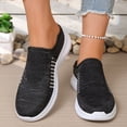 thumbnail image 5 of Mesh Womens Shoes Slip On, Women's Mesh Breathable Soft Sole Mules Fashion Knitted Backless Slip On Lightweight Walking Shoes Casual Comfortable Outdoor Sports Wedge Mule, Black 6, 5 of 6