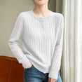 thumbnail image 2 of Uaswgudfs Women Cable Knit Cardigan Sweater Button Down Long Sleeve Open Front Loose Fit Solid Color Winter Warm Soft Knitwear Jacket for Daily Casual Office, 2 of 5