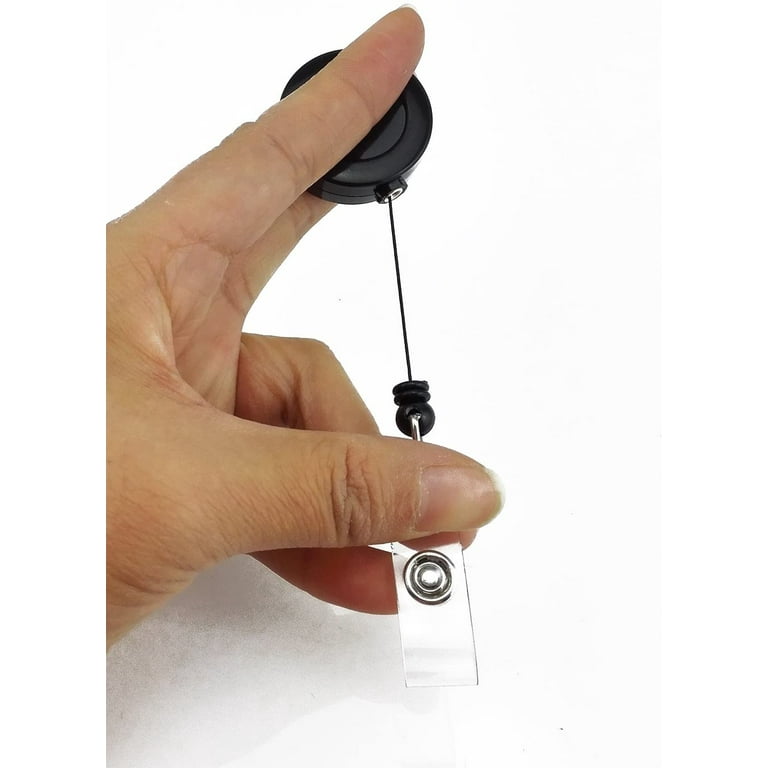 20 pcs Black Retractable Holder Clip ID Badges