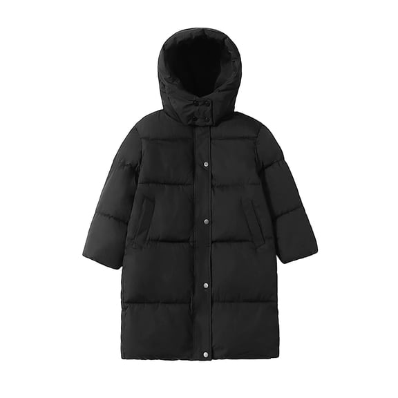 KAUOD Girls Waterproof Puffer Jackets Winter Padded Hooded Insulated down Coats Kids Long Quilted Outwear with Pockets