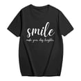 thumbnail image 4 of T-shirt Décontracté à Manches Courtes pour Usage Quotidien avec Col Rond et Imprimé Graphique, Coupe Ample pour Femmes, Confort Quotidien, 4 of 4