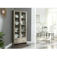 thumbnail image 4 of Gramercy Way Home Source Corner Storage Cabinet in Grey Wash with Glass Doors, 4 of 7