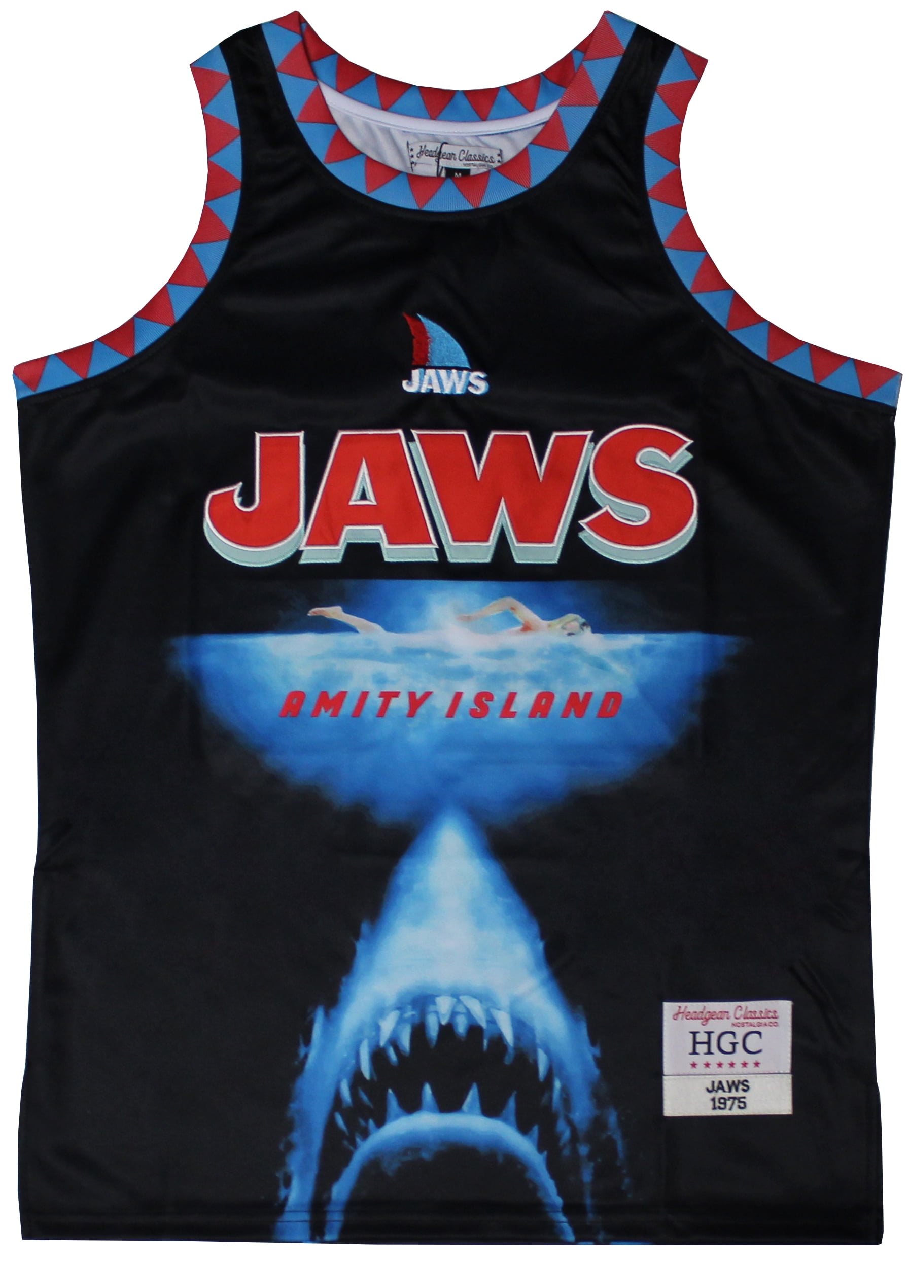 Jaws Basketball Jersey, Black, Medium