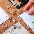 thumbnail image 2 of Masteelf 100 Pcs  Star Shape Clear Push Pins Decorative Transparent Pushpins Cute Thumb Tacks  for Cork Board Wall Bulletin Board Home Office Use, 2 of 8