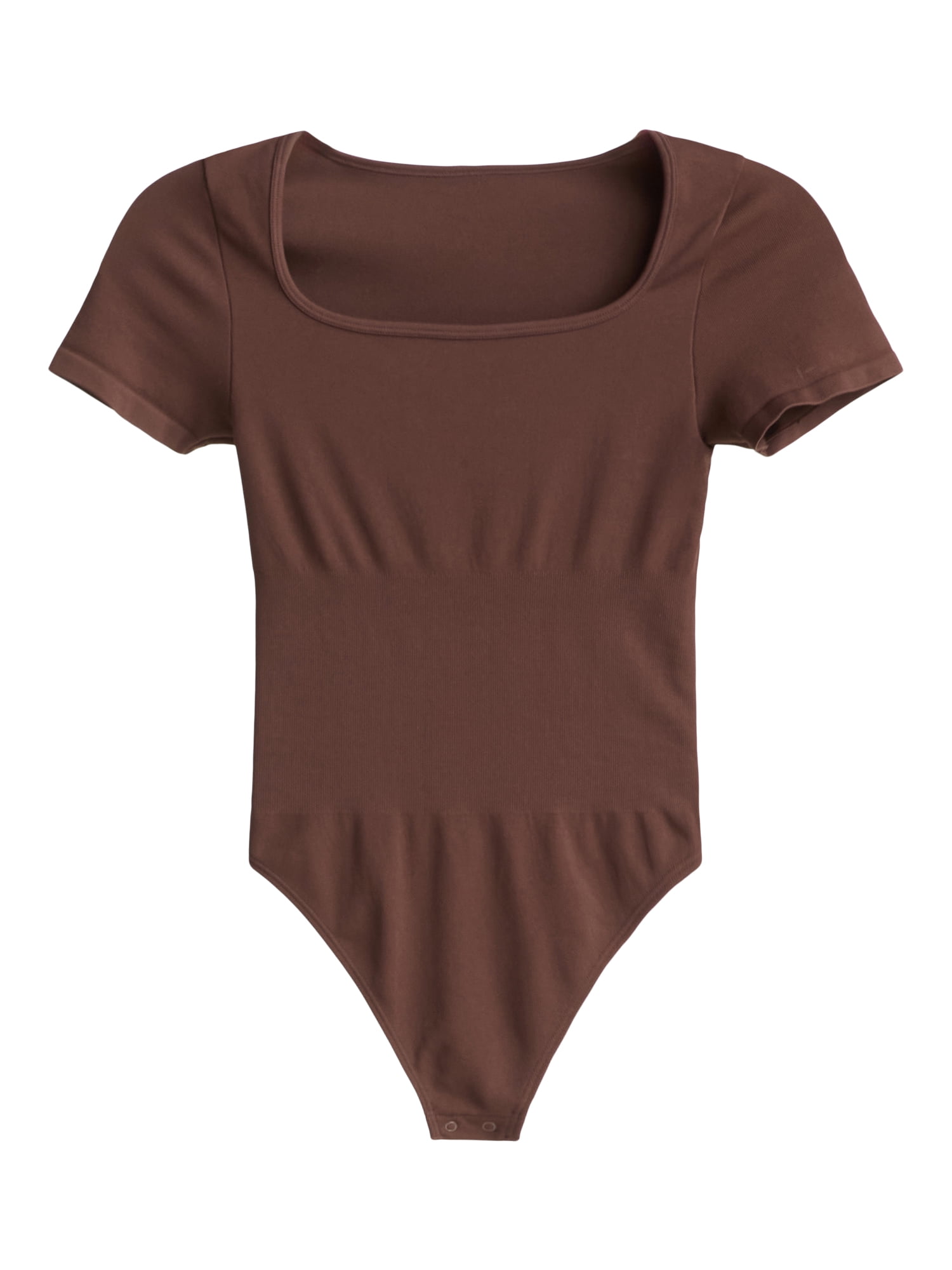 Joyspun Women's Seamless Slimming Bodysuit with Short Sleeves, 2- Pack, Sizes XS-XXXL