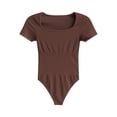 thumbnail image 2 of Joyspun Women's Seamless Slimming Bodysuit with Short Sleeves, 2- Pack, Sizes XS-XXXL, 2 of 2