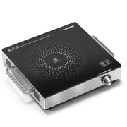 Hot Plate Electric Single Burner 1500W Portable Burner for Cooking with Adjustable Temperature & Stay Cool Handles, Non-Slip Rubber Feet, Stainless Steel Easy to Clean, Compatible for All Cookwares