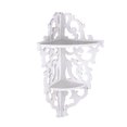 thumbnail image 4 of Fosa 2 Tier Carved Home Bathroom Corner Shower Storage Shelf Rack Stand Display White,Corner Shelf, 4 of 7
