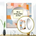thumbnail image 3 of Designart "Fleeting Notions Of Chromatic Fields II" Abstract Painting Square Mirror Wall Decor Modern - Large Pink Square Bathroom Mirror - Square Printed Wall Mirror Art, 3 of 5