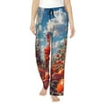 thumbnail image 2 of Lsque Tomato Field Bottle Print Women's Pajama Pants, Lounge Pant - Comfortable Home Wear,Elastic Waistband, Stylish Design-Large, 2 of 9