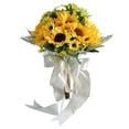 thumbnail image 3 of Ramo de girasol artificial Yotijar con borla blanca 25 cm x 35 cm ramos de novia, 3 of 10