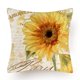 thumbnail image 2 of Juego de 4 fundas de cojín decorativas de 45 x 45 cm con estampado de girasol, impermeable, perfectas para terrazas, jardines, bancos, salas de estar, sofás y decoración de casas de campo, 2 of 5