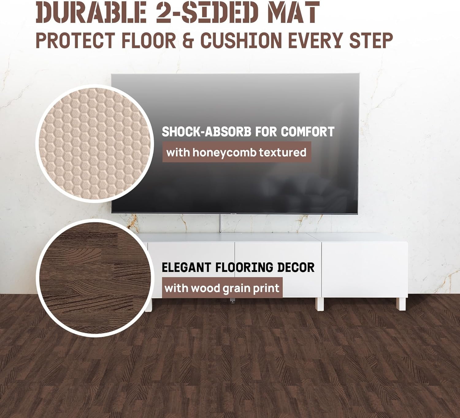EVA Interlocking Mats, Puzzle Floor Tiles, Foam Floor Padding with Border for Furniture, Home Space, Living Room, Garage 11,22,32 SQFT