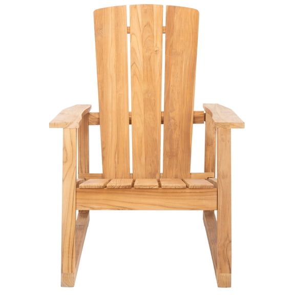 SAFAVIEH Couture San Juan Brazilian Teak Adirondack Chair, Natural