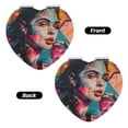 thumbnail image 2 of Uemuo Vibrant Street Art Portrait Print Compact Portable Pocket Makeup Mirror - Leather Cover, Elegant Travel Cosmetic Mirror for Purse, Pocket, and Handbag-Heart Shape, 2 of 9
