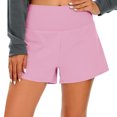 thumbnail image 4 of ABATAB Women's Athletic Shorts High Waisted Solid Summer Casual Shorts for Running Golf Yoga with Pockets, 4 of 7