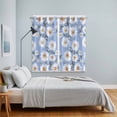 thumbnail image 4 of Blue Daisy Kitchen Curtains 84 Inch Length, Spring Floral Summer Botanical Watercolor Grommet Top Bedroom Living Room Curtains, Light Filtering Cafe Curtain Drapes 2 Panels Set 104''x84'', 4 of 9