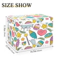 thumbnail image 3 of Sweet colorful doodle pattern Storage Bins, Foldable Cloth Basket, Cube Organizer with 2 Handles, Suitable for bedrooms, living rooms, wardrobes, and workspaces, With cover, 3 of 5